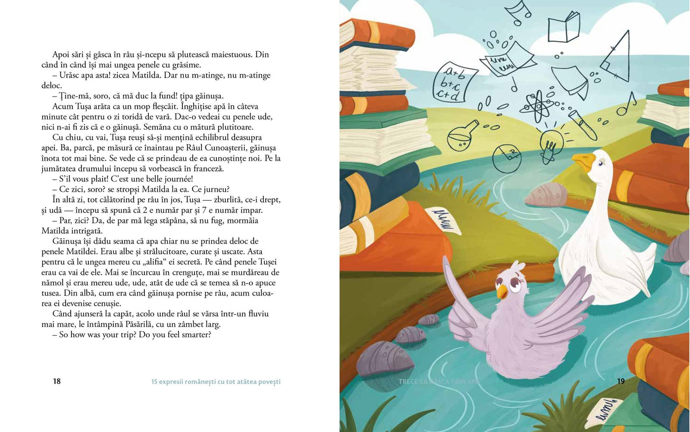 Pagini din interiorul cărții 4 cărți distractive din care afli multe! de Olina Ortiz — ilustrații pentru copii