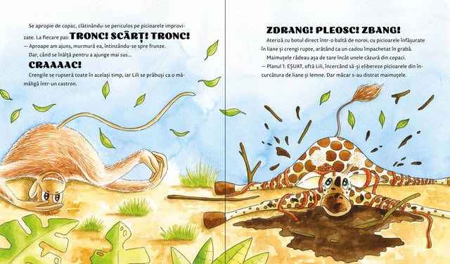 Girafa care nu putea să ajungă la frunze