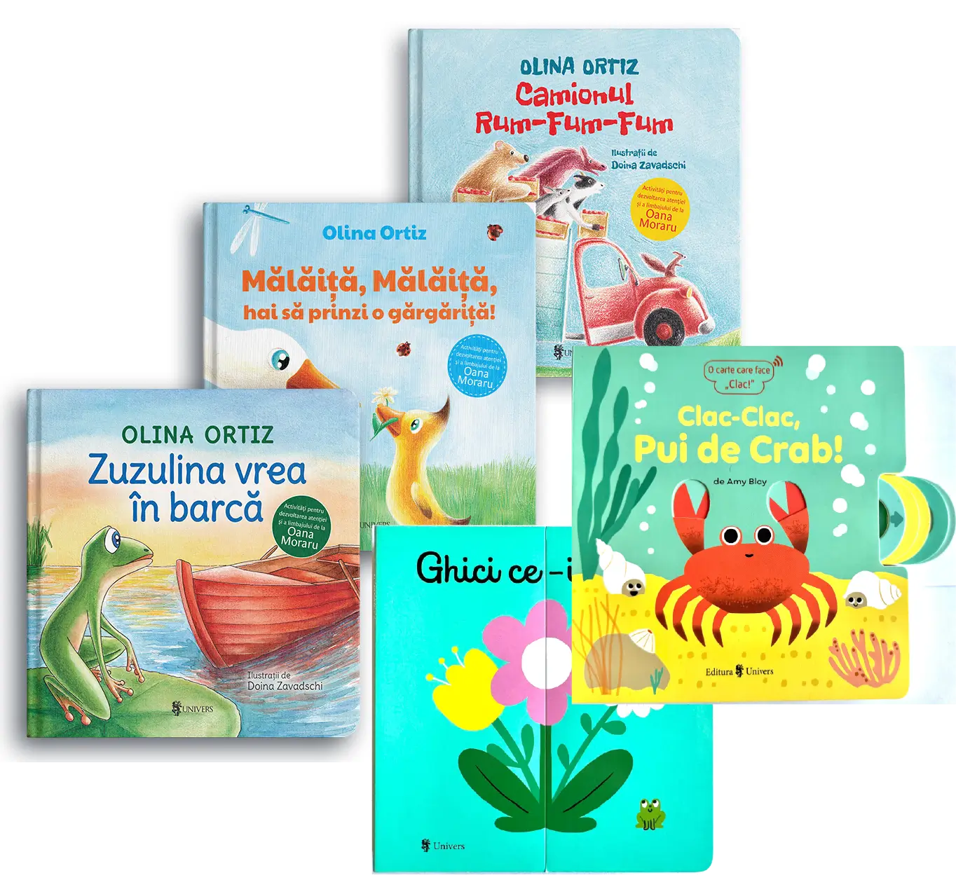 Pachet Olina Ortiz 7 (0-3 ani) + 2 cărți interactive