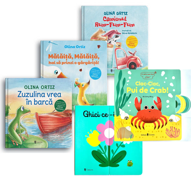 Pachet Olina Ortiz 7 (0-3 ani) + 2 cărți interactive  din colectia Unicorn - Editura Univers®