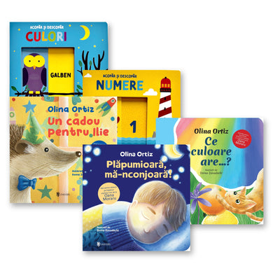 Pachet Olina Ortiz 6 (0-3 ani) + 2 cărți interactive  din colectia Unicorn - Editura Univers®