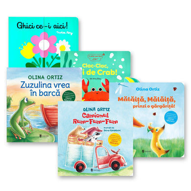 Pachet Olina Ortiz 7 (0-3 ani) + 2 cărți interactive  din colectia Unicorn - Editura Univers®