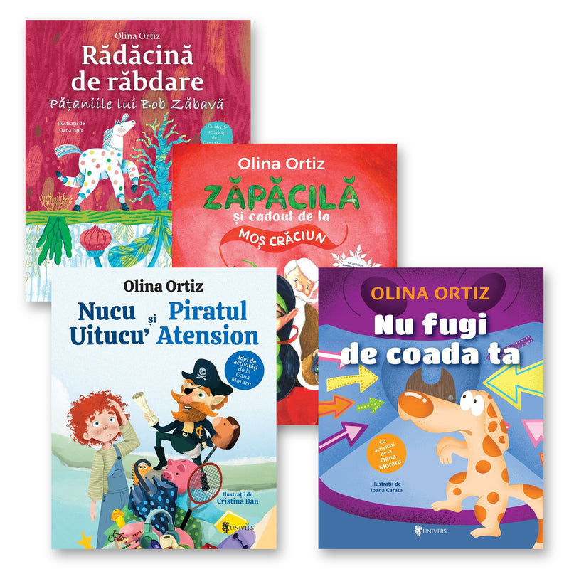 Pachet Olina Ortiz 9 + 1 carte de Crăciun - total patru cărți din colecția Cărți pentru copii 6-8 ani