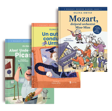 Trei cărți jucăușe despre mari oameni  din colectia Vârstă 6-8 ani - Editura Univers®