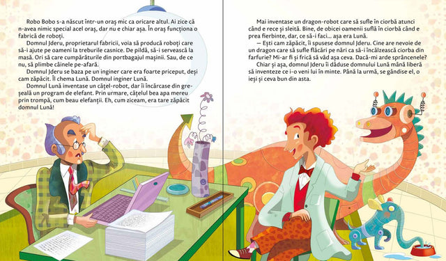 Domul Lună îl inventează pe Robo Bobo, ilustrații de Anna Clariana