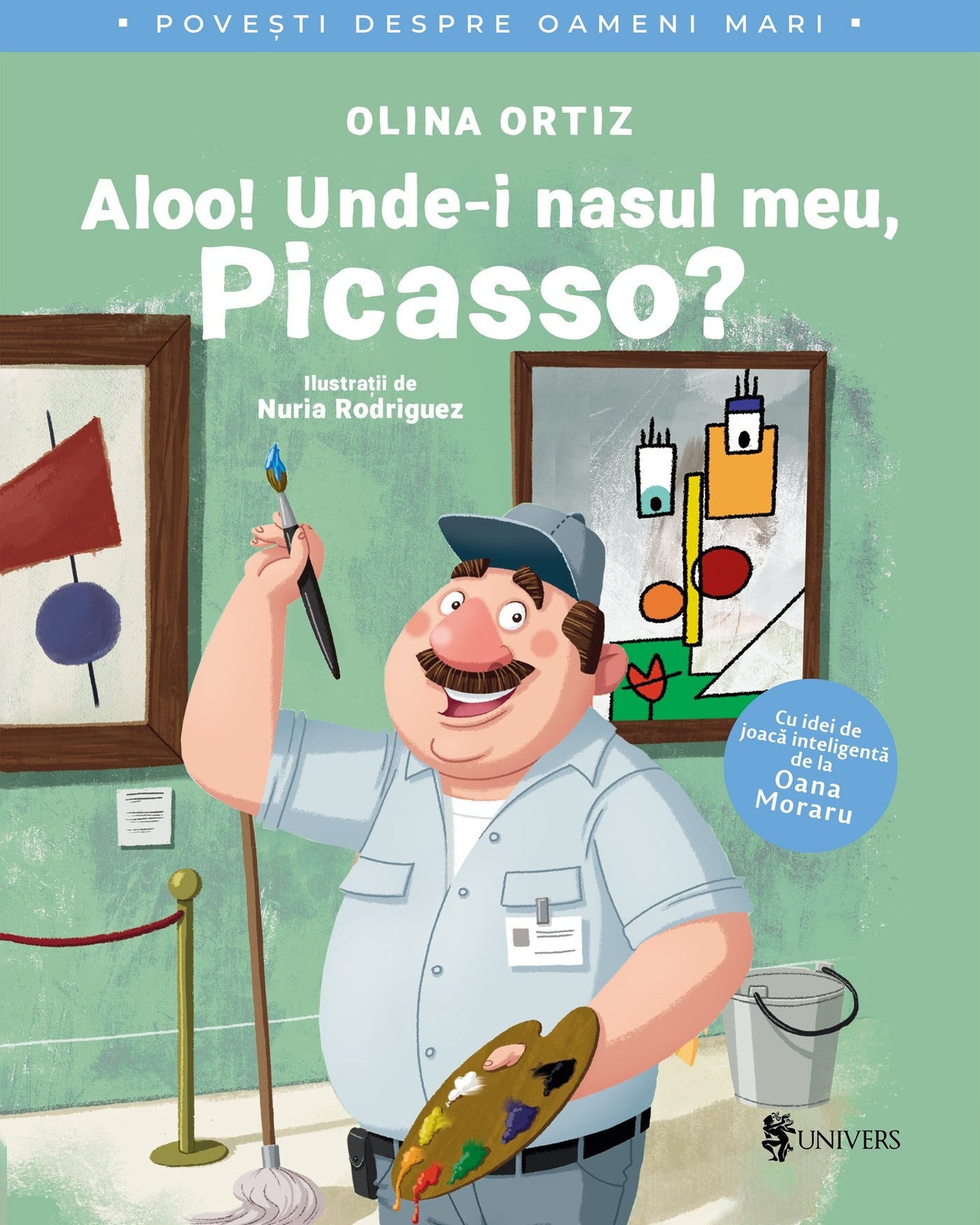 Coperta cărții Aloo! Unde-i nasul meu, Picasso? de Olina Ortiz — carte ilustrată pentru copii