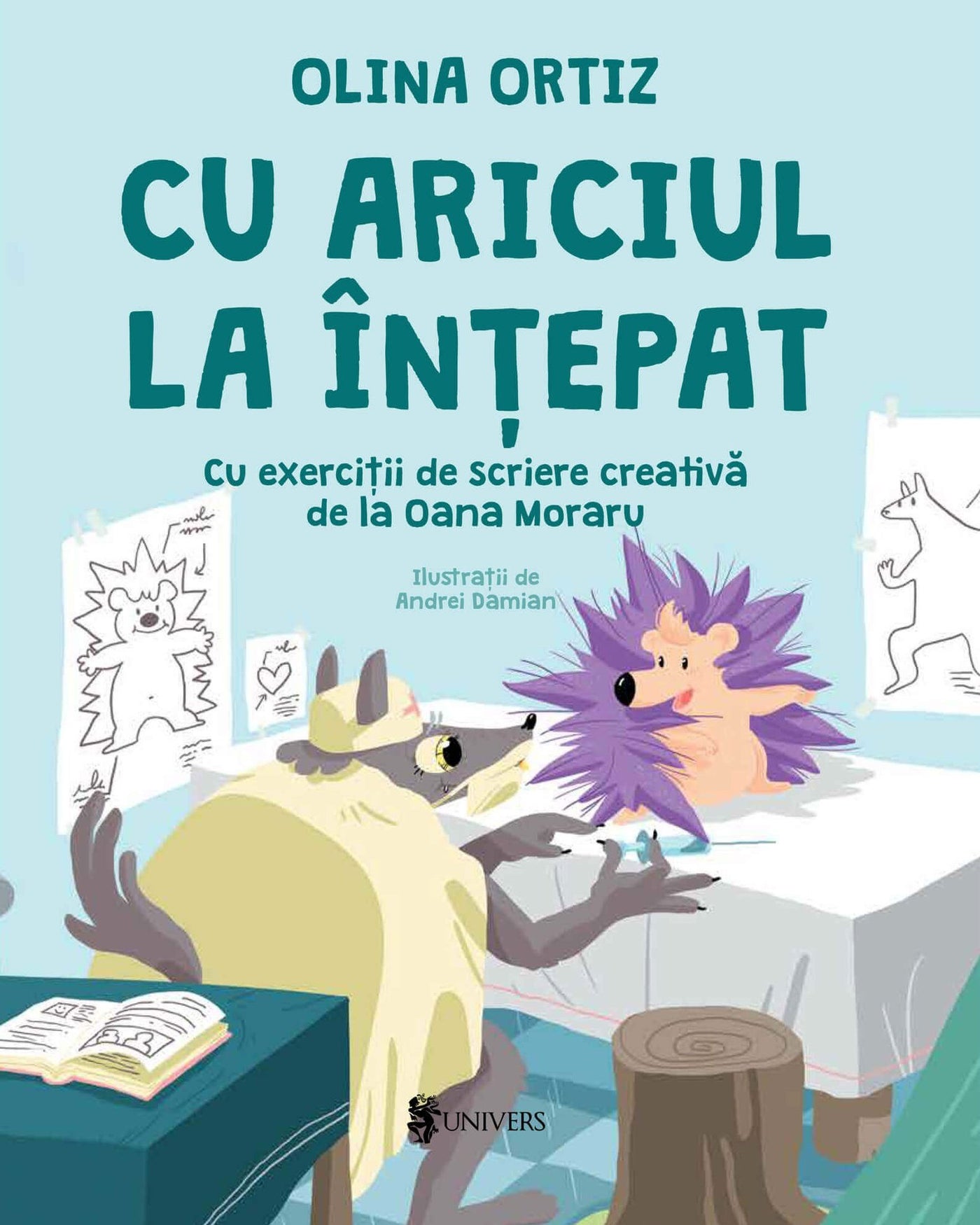 Coperta cărții Cu ariciul la înțepat de Olina Ortiz — carte ilustrată pentru copii