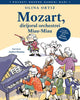 Coperta cărții Mozart, dirijorul orchestrei Miau-Miau de Olina Ortiz — carte ilustrată pentru copii