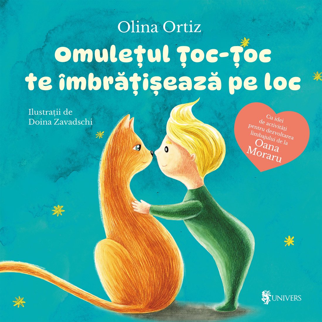 Coperta cărții Omulețul Țoc-Țoc te îmbrățișează pe loc de Olina Ortiz — carte ilustrată pentru copii