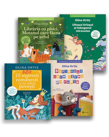 Pachet 2 Comoara cuvintelor + Alte 15 expresii românești (4 vol.) — set de cărți de Olina Ortiz pentru copii