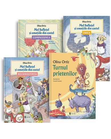 Pachet 4 cărți - seria Mel Suflețel + Turnul prietenilor  din colectia Ilustrator Andrei Damian - Editura Univers®