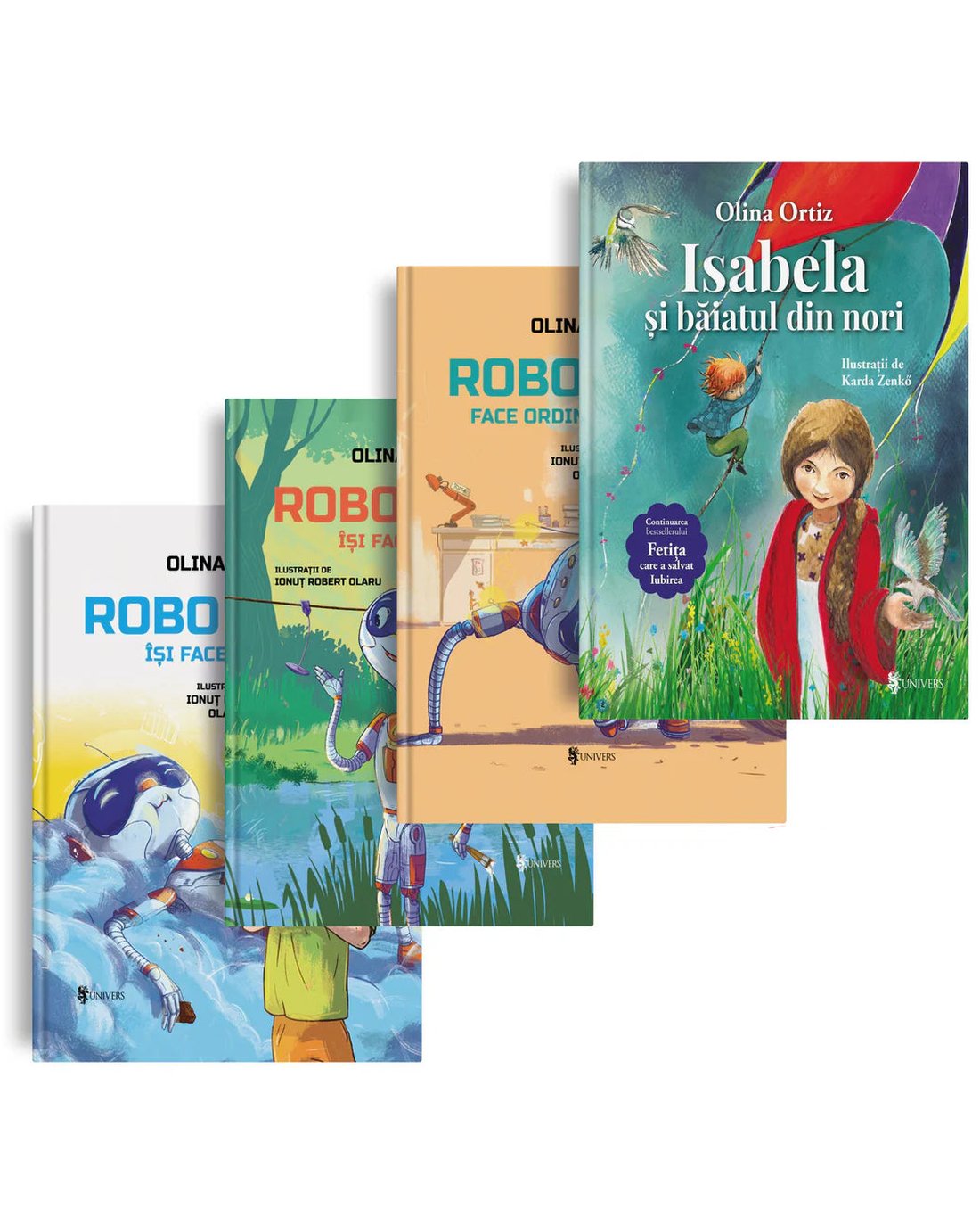 Pachet Robo Bobo și Isabela – 4 cărți de Olina Ortiz pentru copii