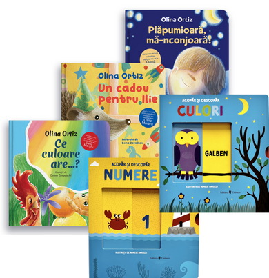 Pachet Olina Ortiz 6 (0-3 ani) + 2 cărți interactive  din colectia Pachete de cărți - Editura Univers®