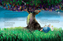 Pagini din interiorul cărții Plictisilă și Copacul Entuziasmului de Olina Ortiz — ilustrații pentru copii