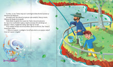 Robo Bobo ajută un pescar să pescuiască, ilustrație din volumul 12.