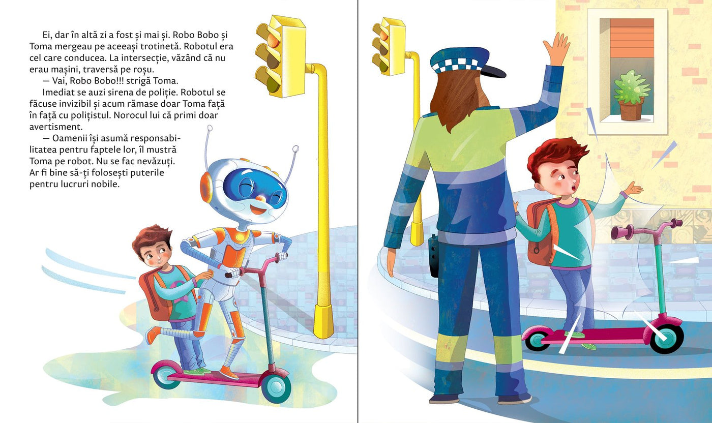 Robo Bobo se ascunde de poliție, ilustrație din volumul 11