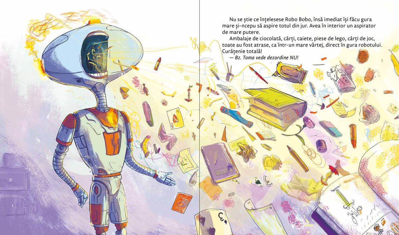 Robo Bobo crede că face ordine, ilustrație din volumul 6