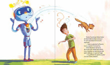 Pisica Lica sare disperată din sertarul lui Robo Bobo – ilustrație de Ionuț Robert Olaru