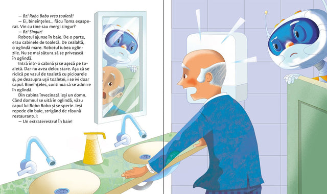 Robo Bobo în baie ilustrație din volumul 8