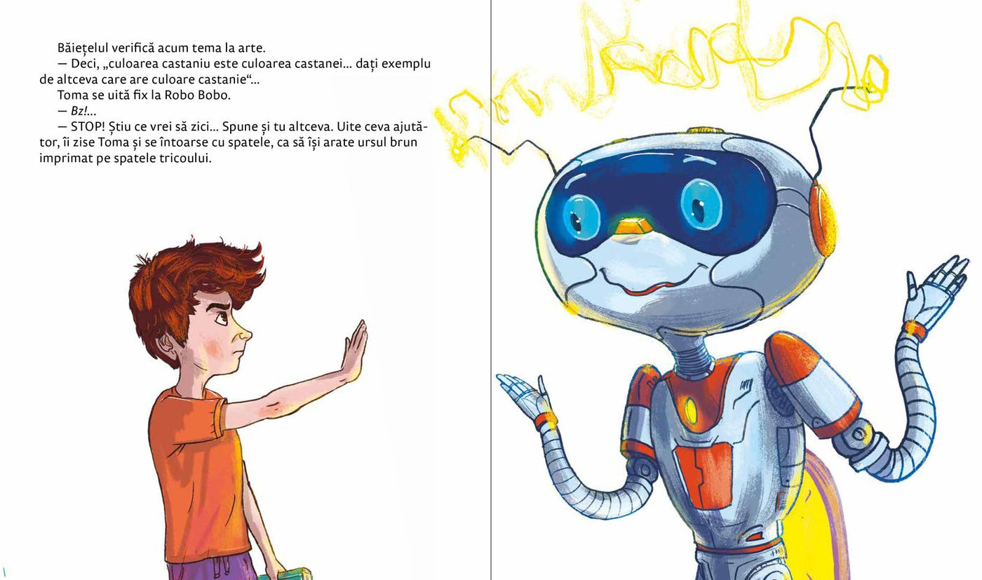 Toma îl ajută pe Robo Bobo să învețe, ilustrație din volumul 4