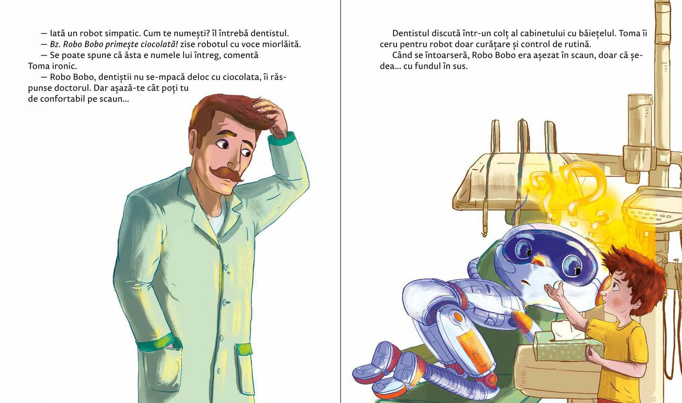 Robo Bobo nu vrea la dentist, ilustrație din volumul 3