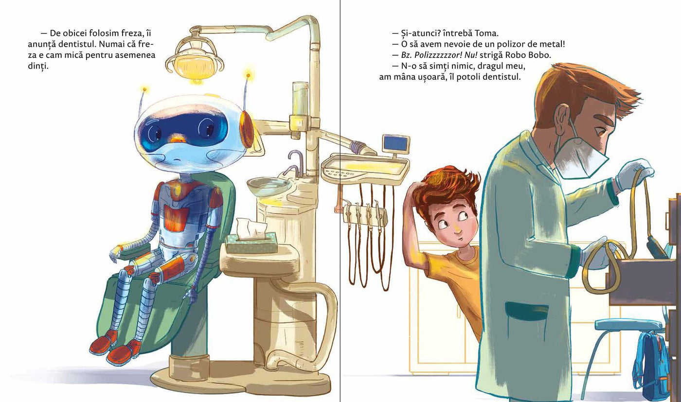 Robo Bobo așteaptă la dentist, ilustrație din volumul 3