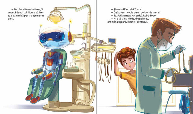 Robo Bobo așteaptă la dentist, ilustrație din volumul 3