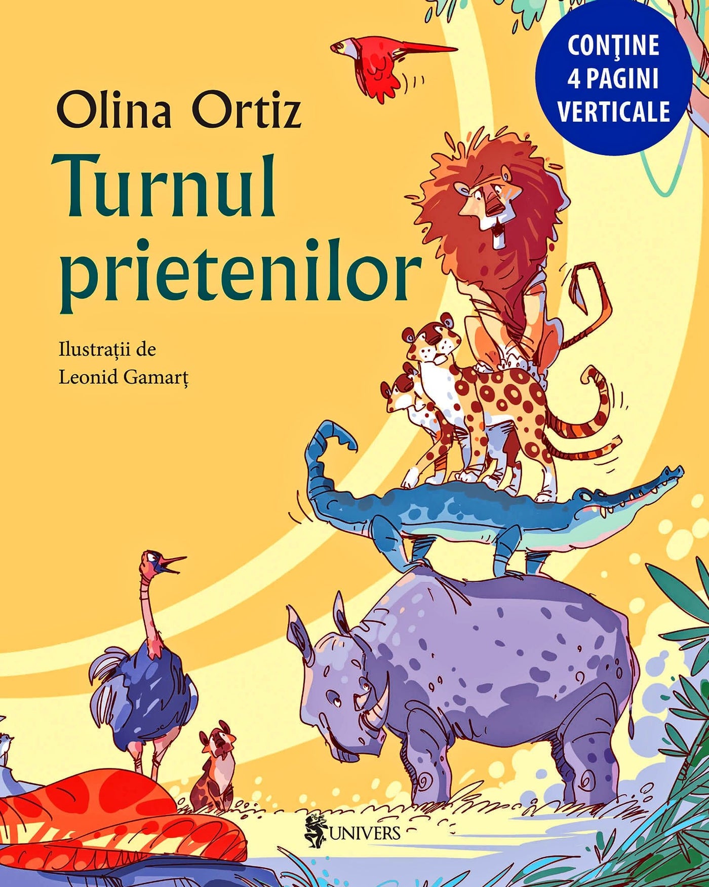 Coperta cărții Turnul prietenilor de Olina Ortiz — carte ilustrată pentru copii