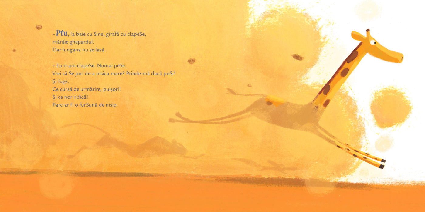 Girafa care nu voia să se spele